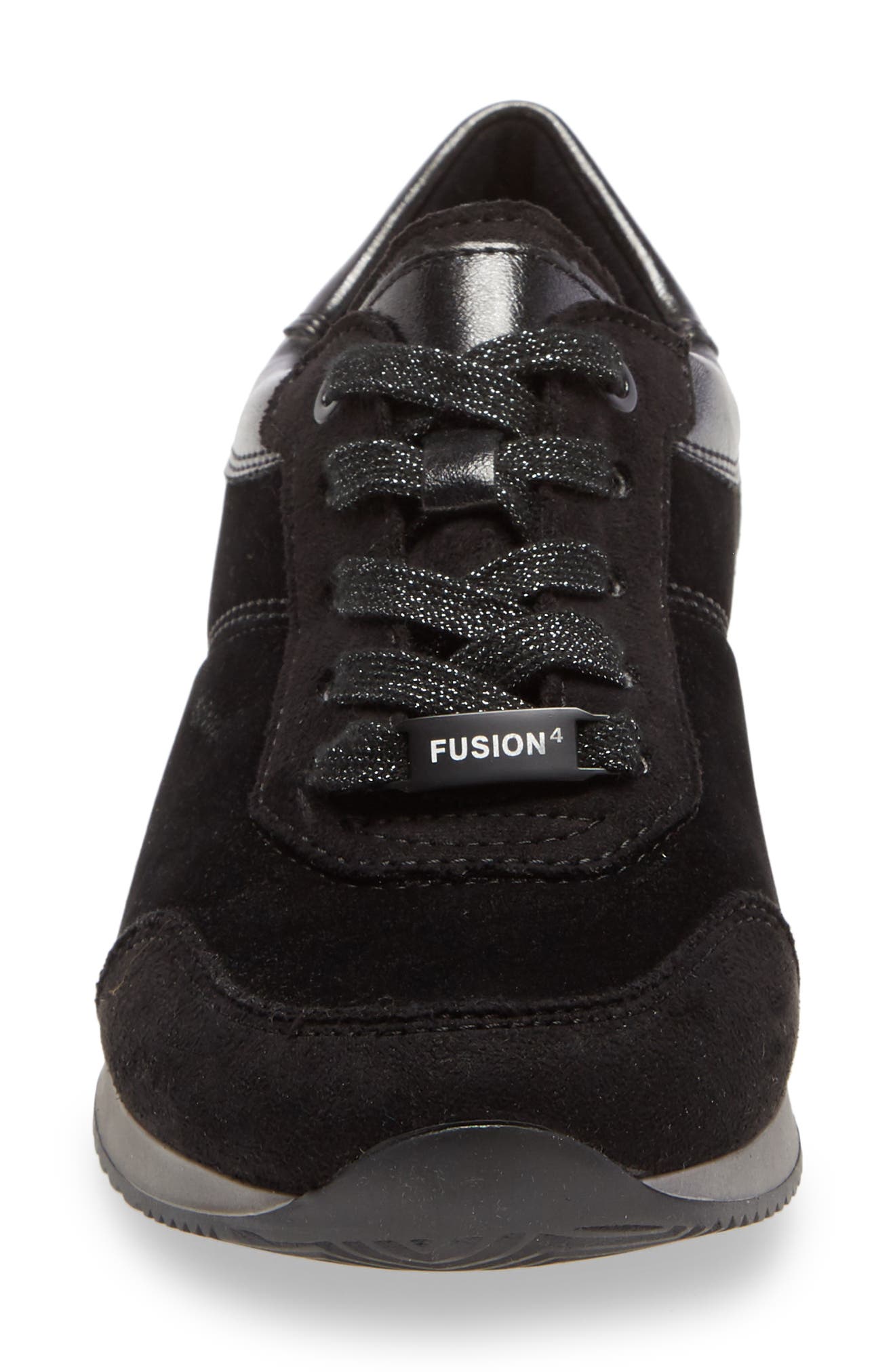 ara Lana Sneaker, Alternate, color, Black Scala Fabric