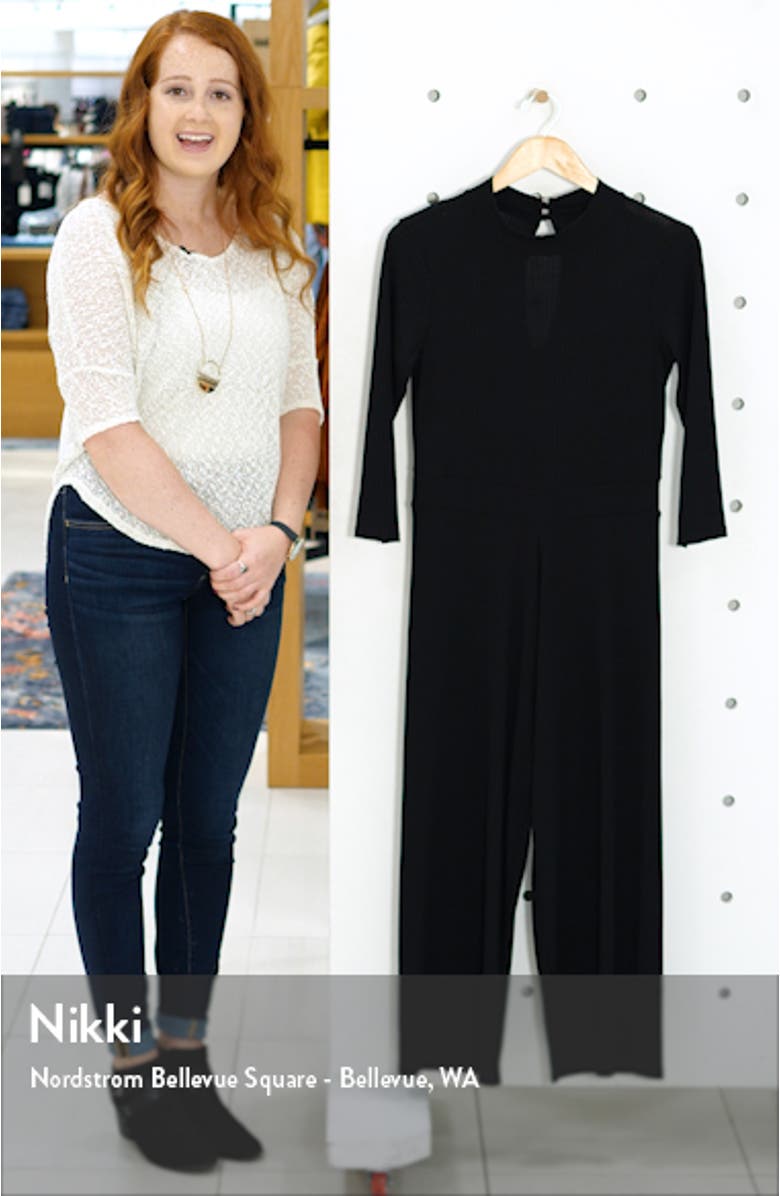 Ribbbed Knit Crop Jumpsuit, sales video thumbnail