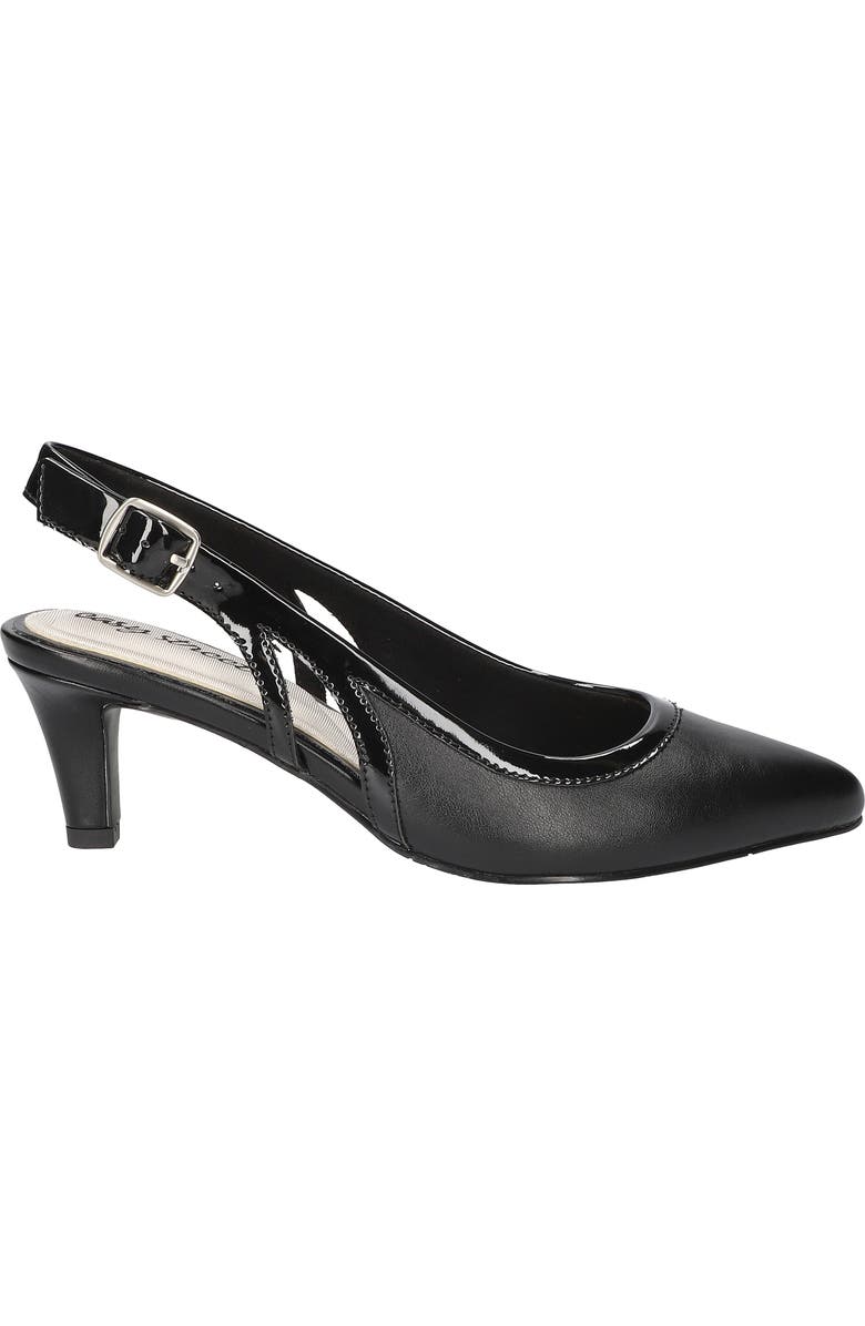 EASY STREET Glisten Kitten Heel Slingback Pump, Alternate, color, Black