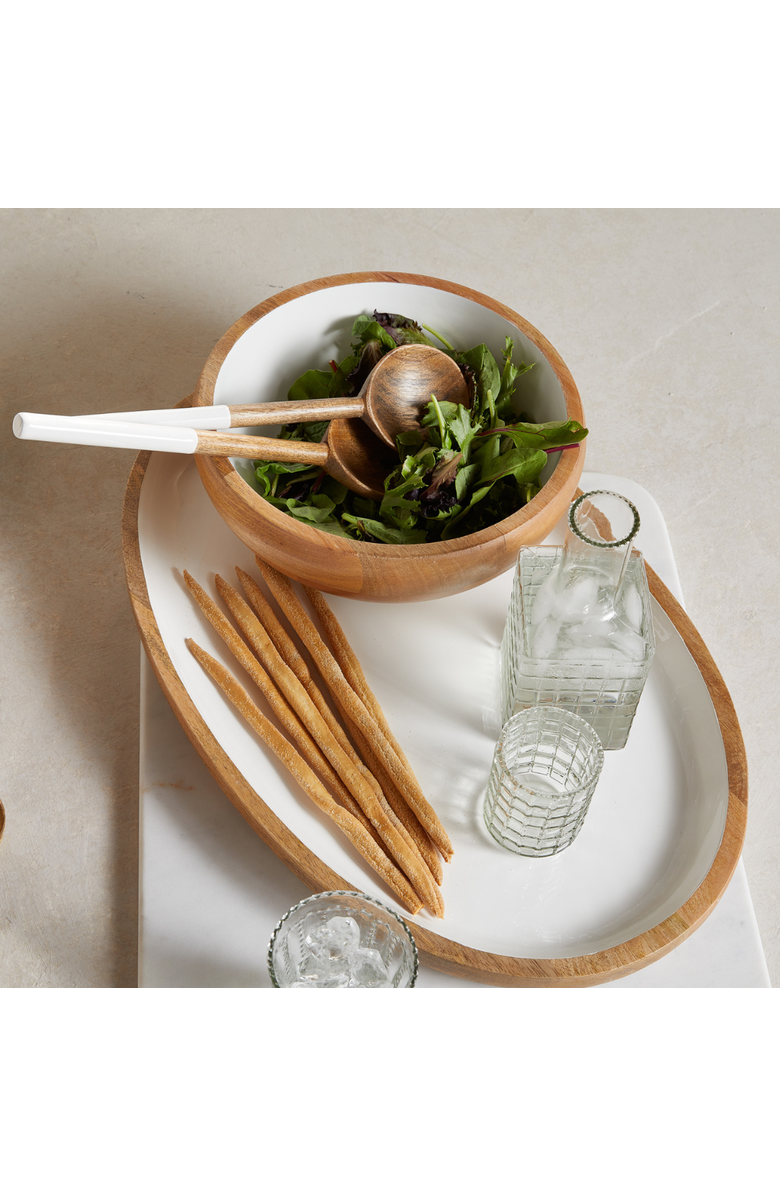 Be Home Madras Oval Platter, Alternate, color, White