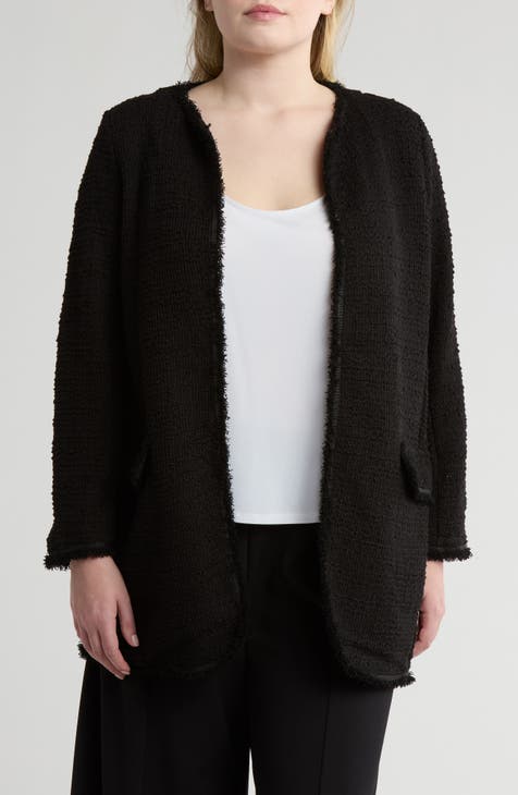 Frayed Trim Longline Cardigan