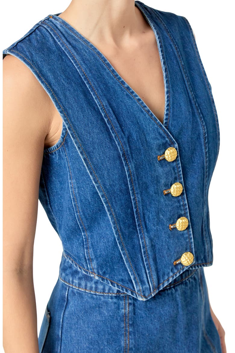 Denim Vest, Alternate, color, DARK DENIM