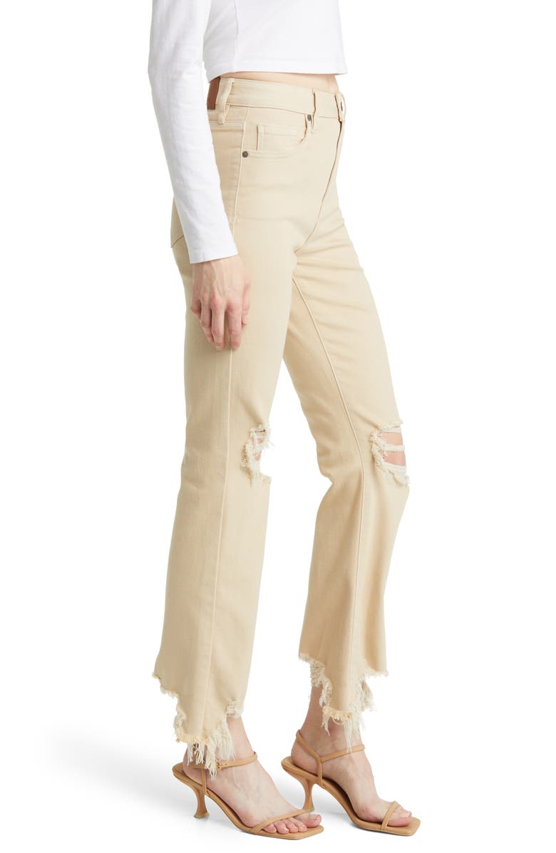 HIDDEN JEANS Distressed Chew Hem Straight Leg Jeans, Alternate, color, 