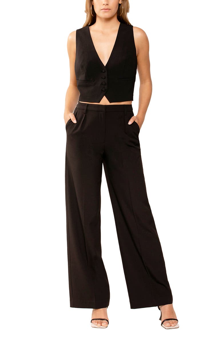 Bardot Callista High Waist Wide Leg Pants, Alternate, color,