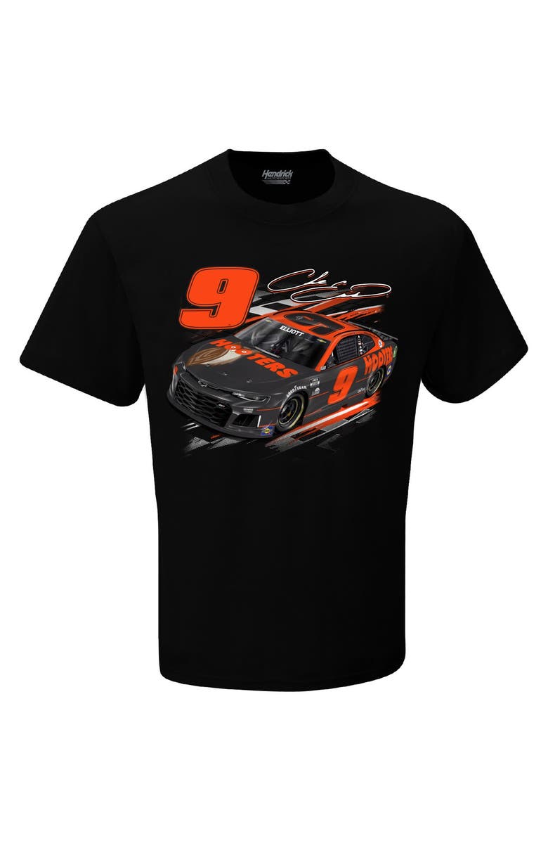 HENDRICK MOTORSPORTS TEAM COLLECTION Men's Hendrick Motorsports Team Collection Black Chase Elliott Hooters Fuel T-Shirt, Alternate, color, 