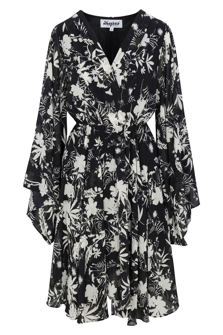 Sunset Long Sleeve Dress, Alternate, color, DAHLIA BLACK