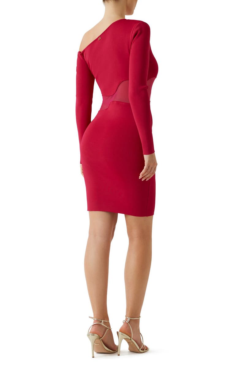 Marciano Sol Long Sleeve Body-Con Dress, Alternate, color, Bright Red