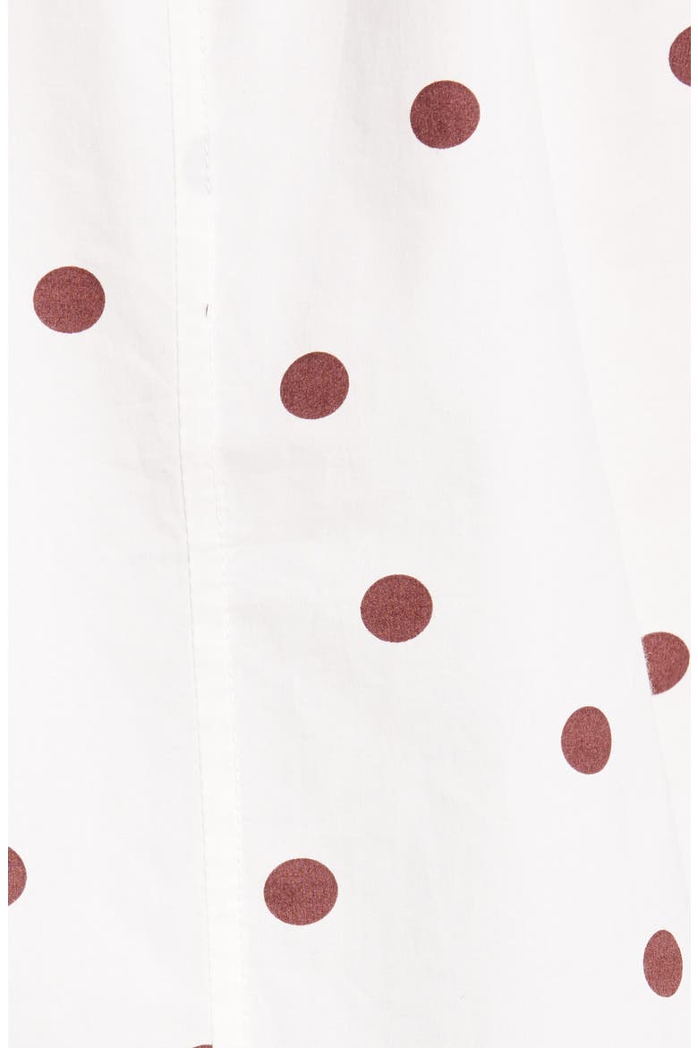 Dot Print Oversize Wrap Shirt, Alternate, color, EGRET