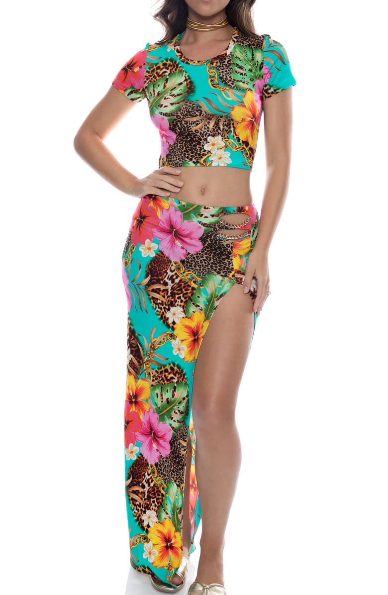Luli Fama Crop Top, Alternate, color, Floral