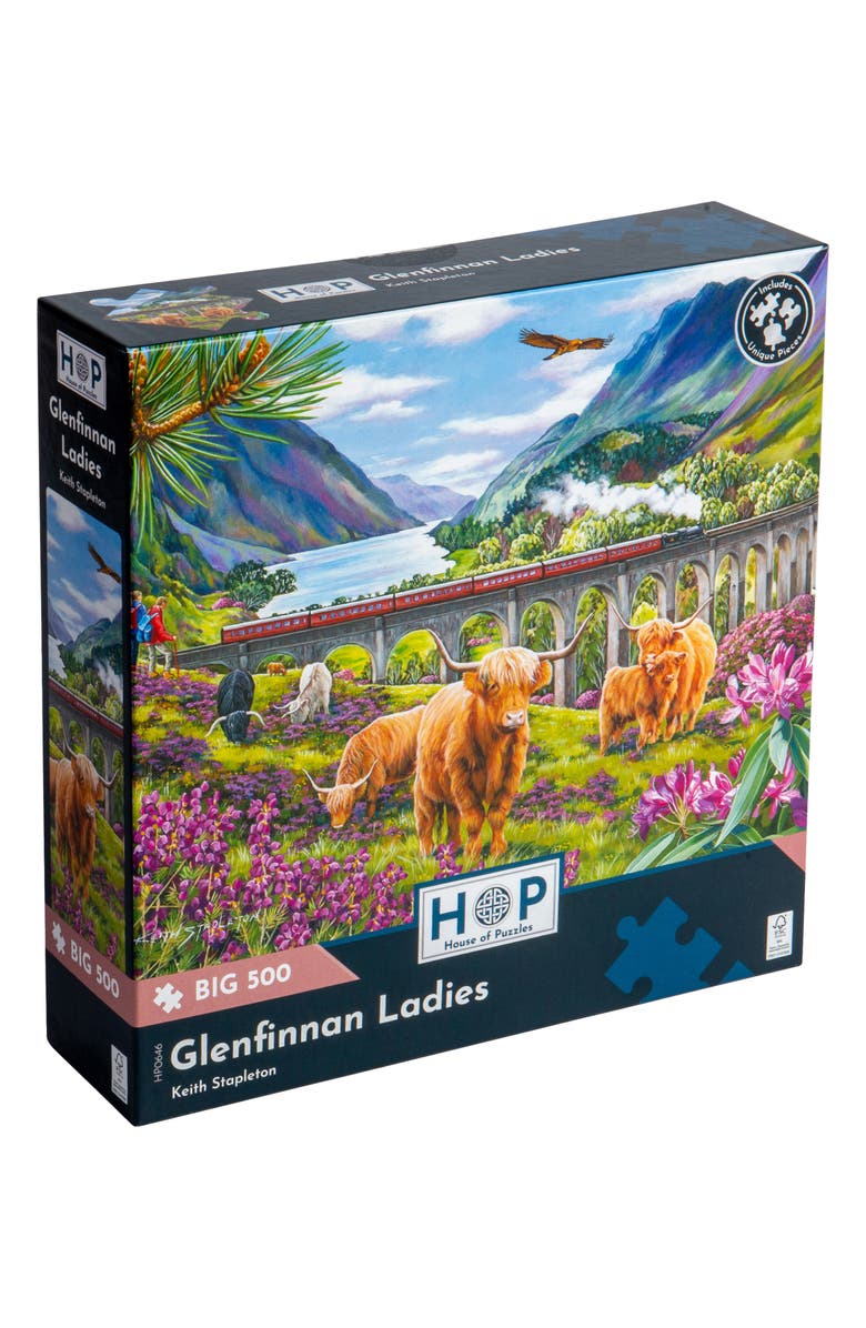 The House of Puzzles Glenfinnan Ladies Big 500-Piece Jigsaw Puzzle, Main, color, 