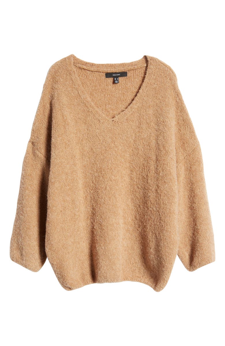 VERO MODA Recycled Polyester Blend V-Neck Sweater, Alternate, color, 