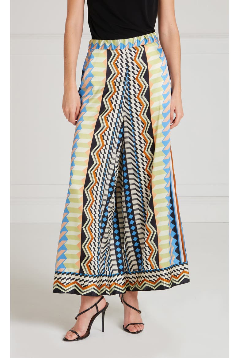 Meryl Palazzo Trousers, Alternate, color, Provence Blue Mix
