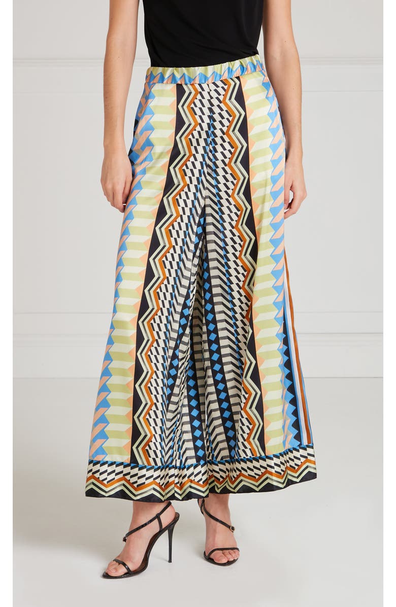 Temperley London Meryl Palazzo Trousers, Alternate, color, Provence Blue Mix
