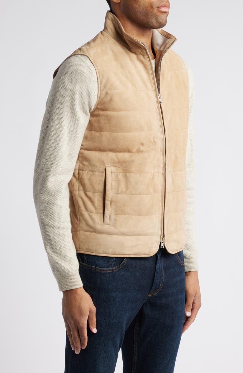 Peter Millar Crafted Featherweight Quilted Leather Vest, Alternate, color, 