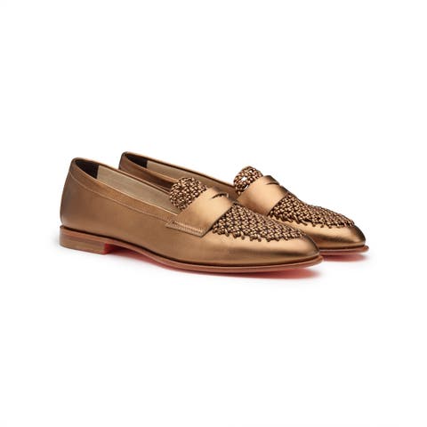 Women's Laminated Leather Penny Loafer