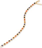 eddieBorgo Inlaid Pyramid Tennis Bracelet