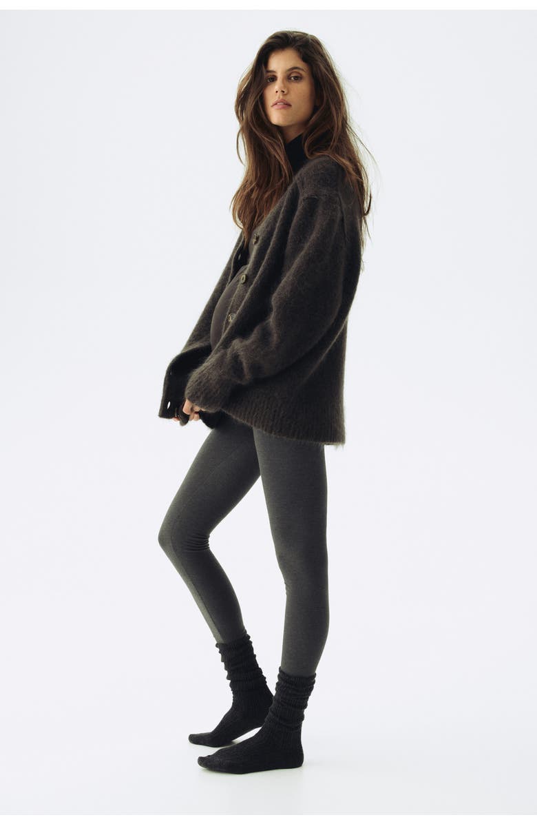 H&M Mama 2-pack Jersey Leggings, Alternate, color, Dark Gray/Black