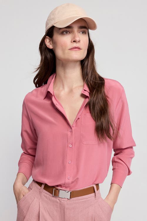 The Shirt By Rochelle Behrens The Silk Shirt In Pink