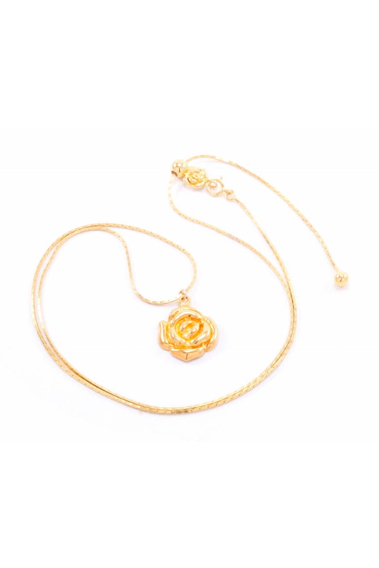 Mystic Rose Adjustable Necklace, Main, color, Gold
