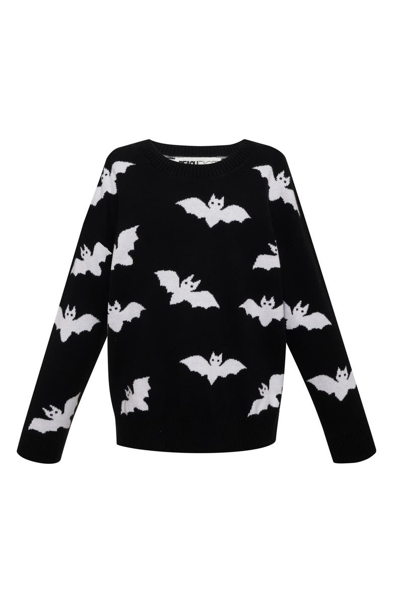 Beach Riot Kids' Little Callie Cotton Sweater, Alternate, color, Bats