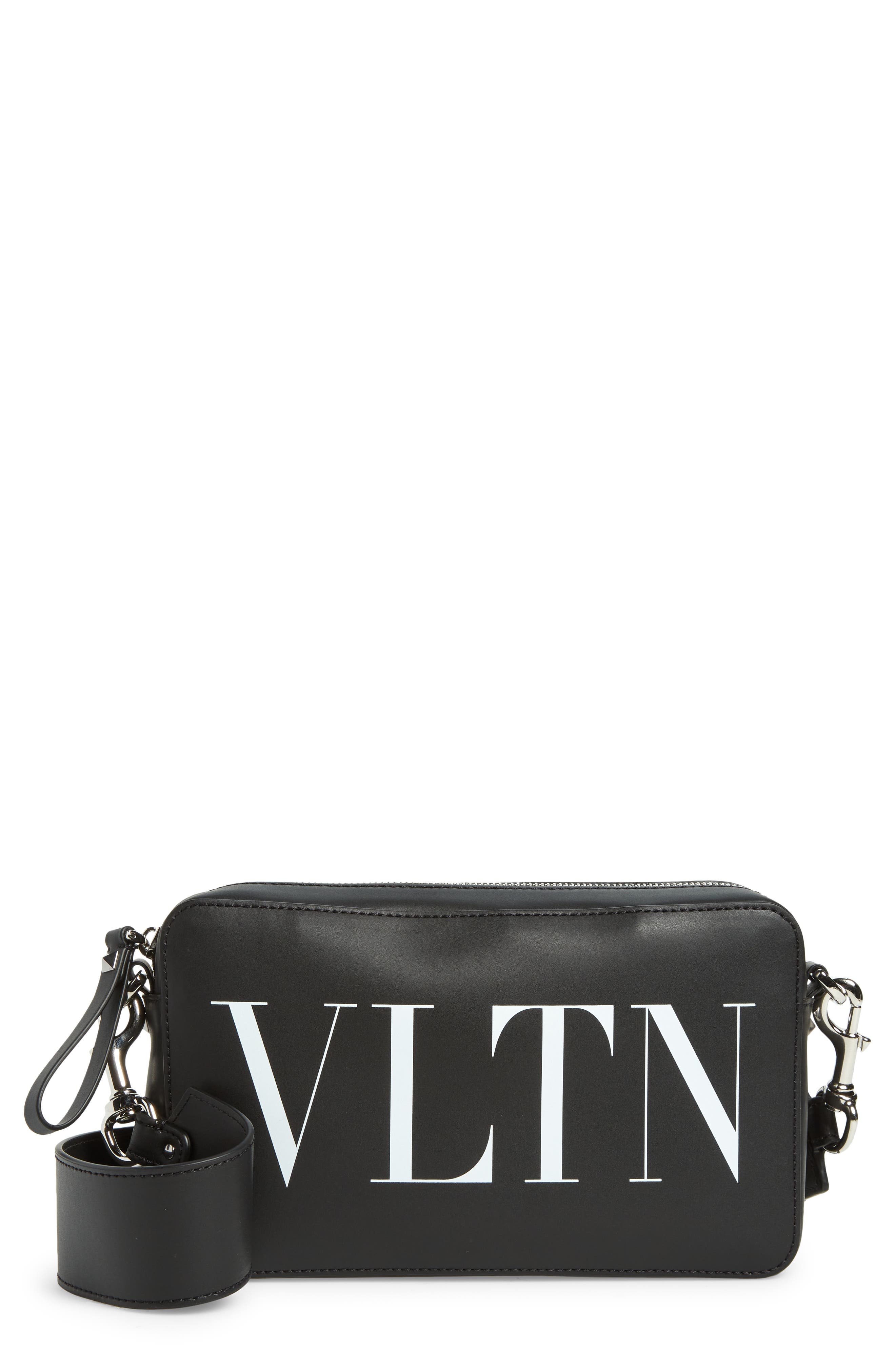 Valentino Garavani VLTN Leather Crossbody Bag, Main, color, 