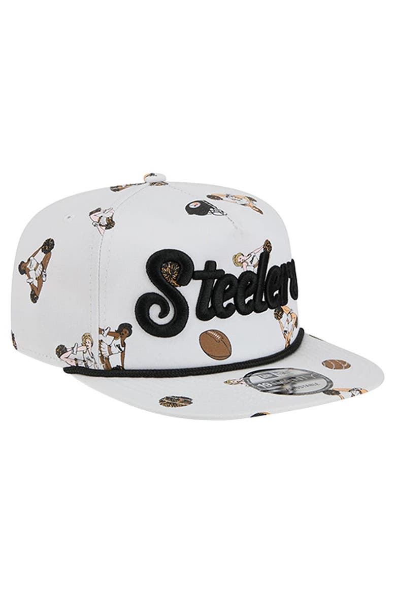 Men's New Era  White Pittsburgh Steelers Team Cheer 19TWENTY Snapback Hat, Alternate, color, White