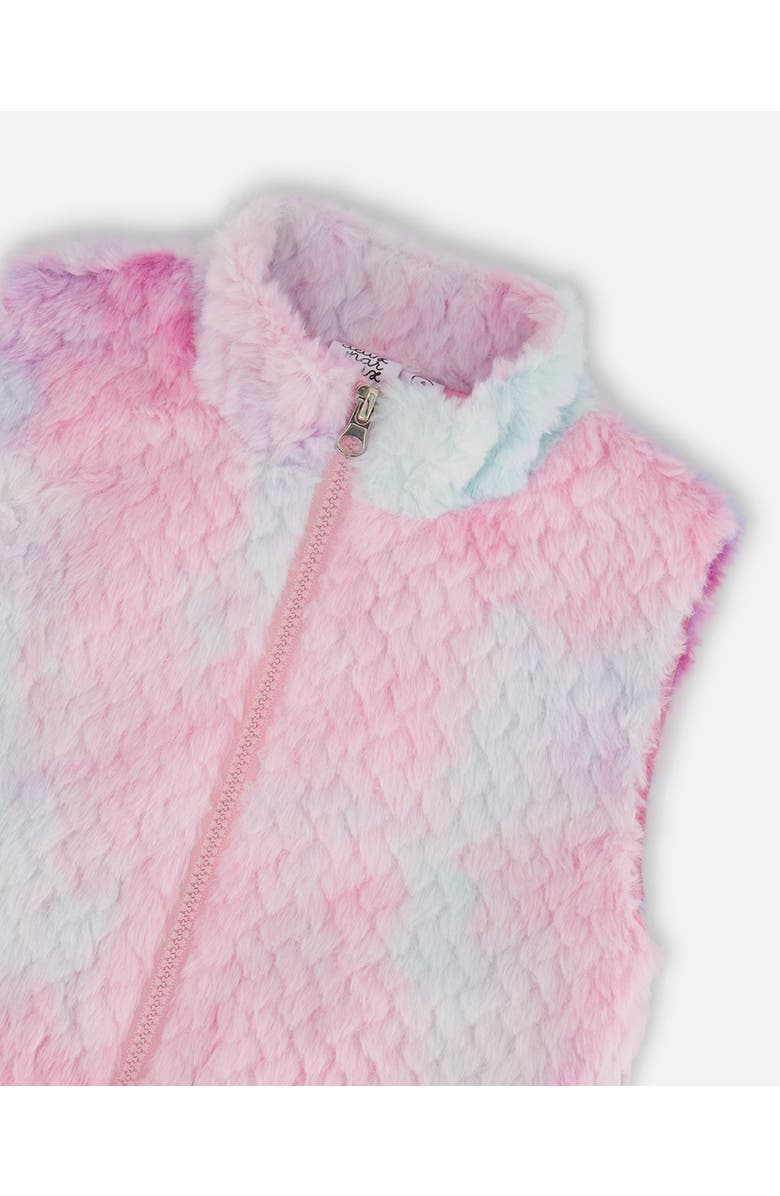 Deux par Deux Little Girl's Faux Fur Vest Multicolor, Alternate, color, 
