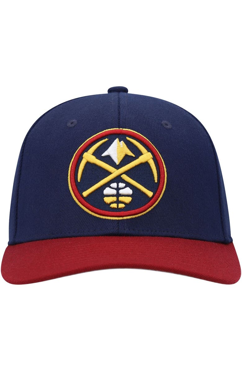 Mitchell & Ness Men's Mitchell & Ness Navy/Red Denver Nuggets MVP Team Two-Tone 2.0 Stretch-Snapback Hat, Alternate, color, Navy