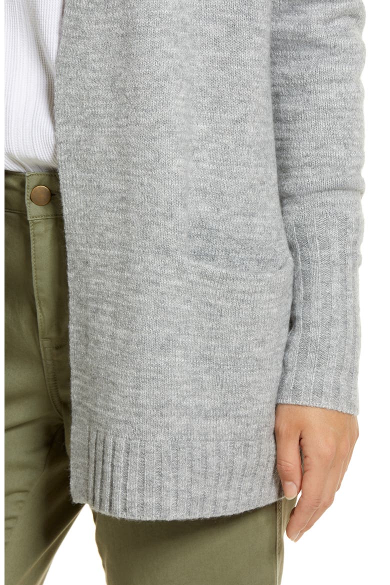 Open Front Cardigan, Alternate, color, GREY HEATHER