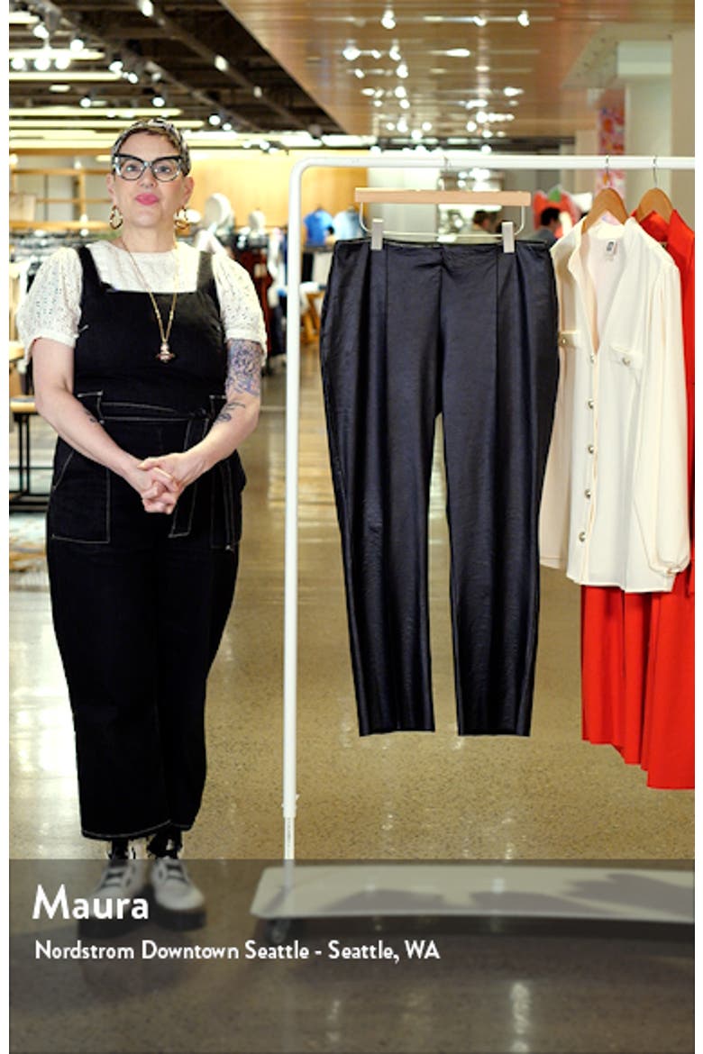 Elysse Foiled Stretch Faux Leather Pants video