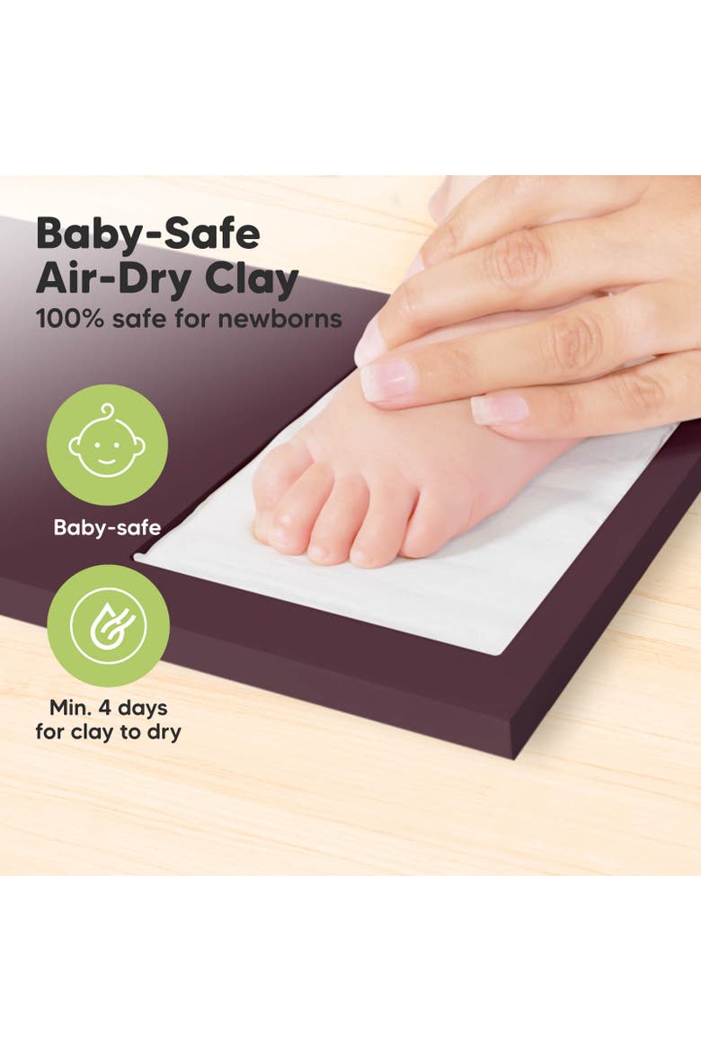 Baby Handprint & Footprint Keepsake Duo Frame, Alternate, color, Auburn