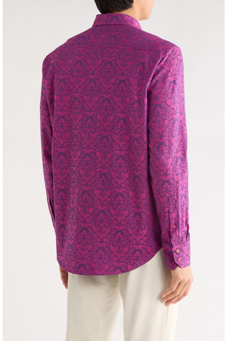 Bayview Cotton Button-Up Shirt, Alternate, color, FUSCHIA