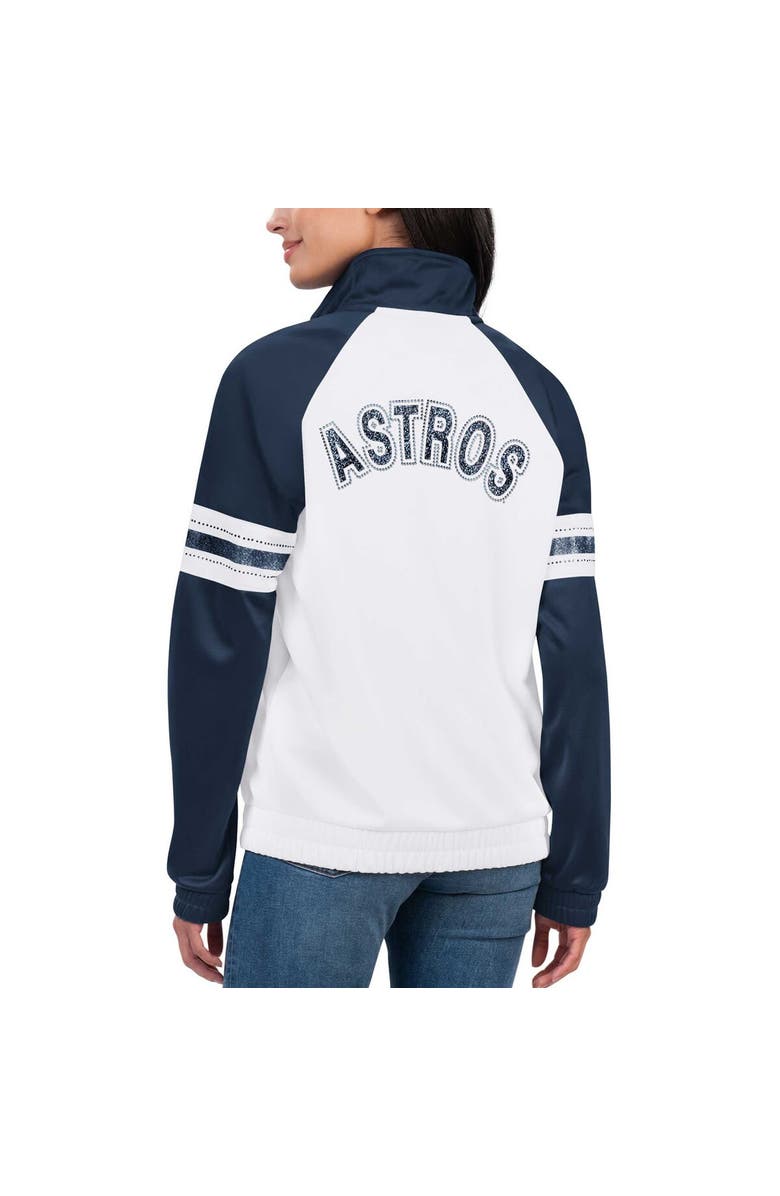 G-III 4HER BY CARL BANKS Women's G-III 4Her by Carl Banks White Houston Astros Show Up Raglan Full-Zip Track Jacket, Alternate, color, White
