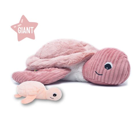 Sea Turtle Mom & Her Baby (Giant) - Secret Keeper Plush Toy, Eco-Friendly, Soft & Washable