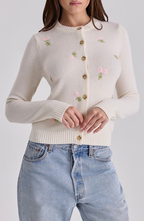 Poppie Embroidered Wool & Cashmere Cardigan