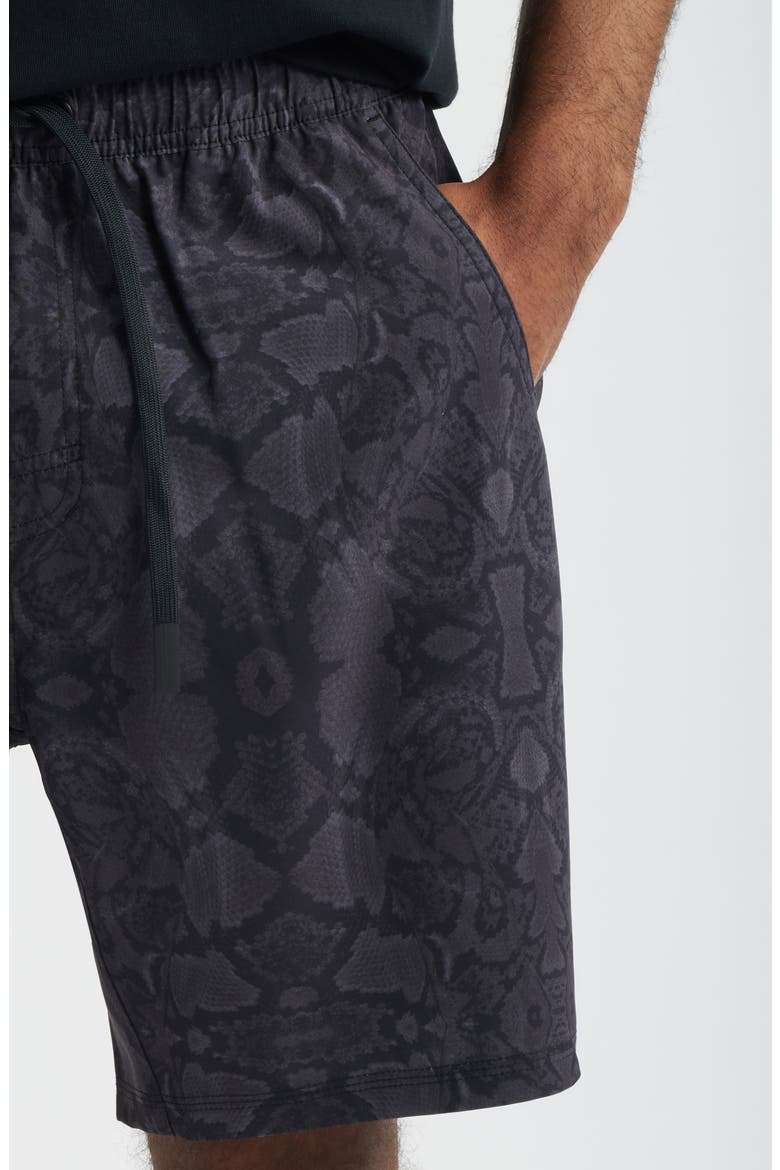 Verona Tech Snakeskin Print Drawstring Shorts, Alternate, color, SNAKESKIN