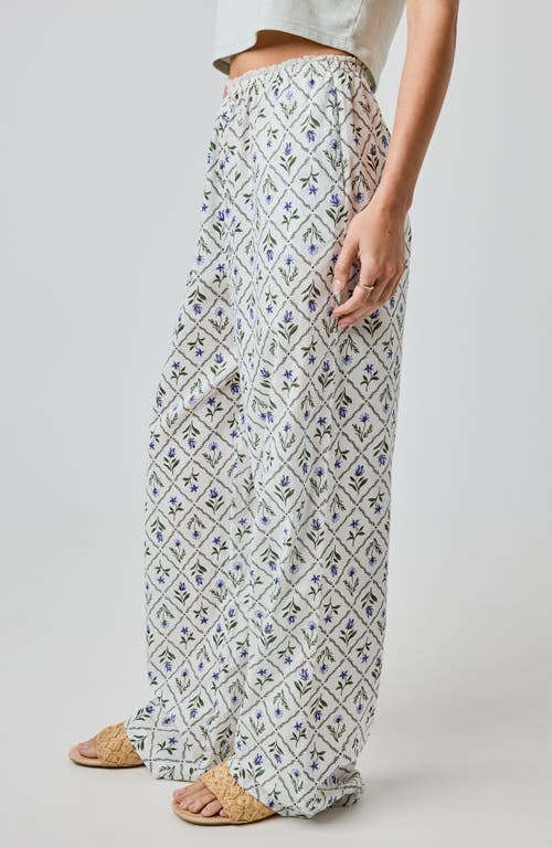 Florence By Mills Lace Trim Wide Leg Cotton Pants