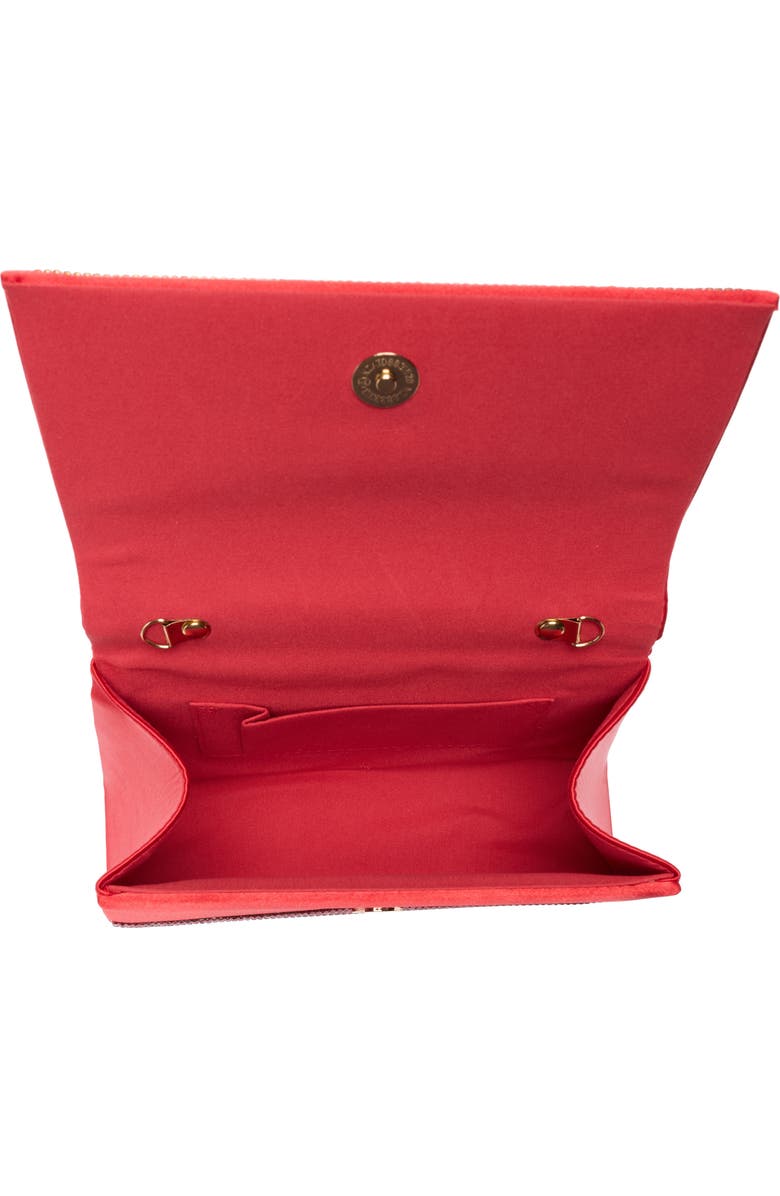 ALESSIA BIANCHI Crystal Embellished Clutch, Alternate, color, Red