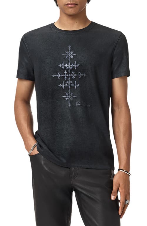 John Varvatos Wrought Iron Organic Cotton Graphic T-shirt In Black