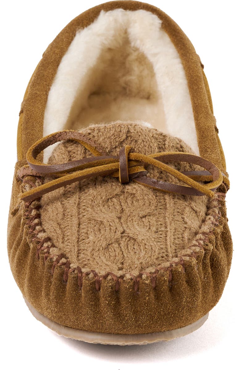 Minnetonka Cosi Faux Shearling Slipper, Alternate, color, Tan
