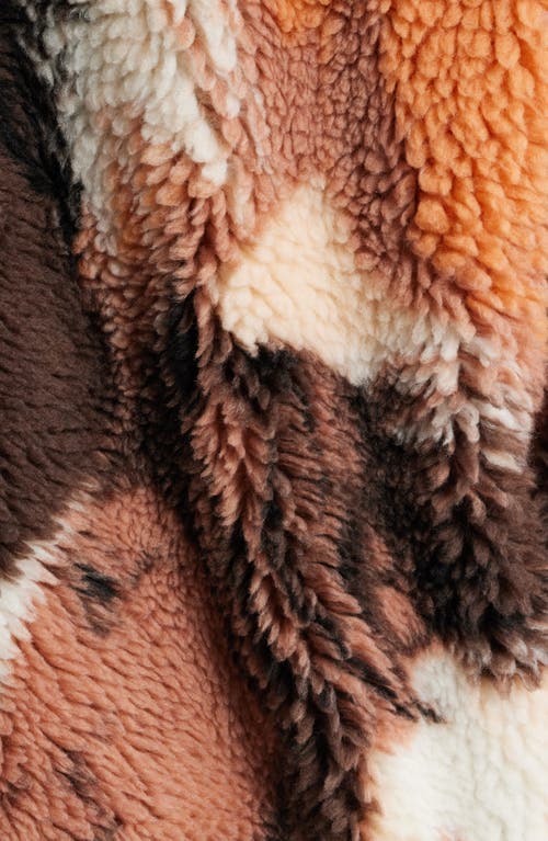 Obey Horses High Pile Fleece Hooded Jacket In Multi