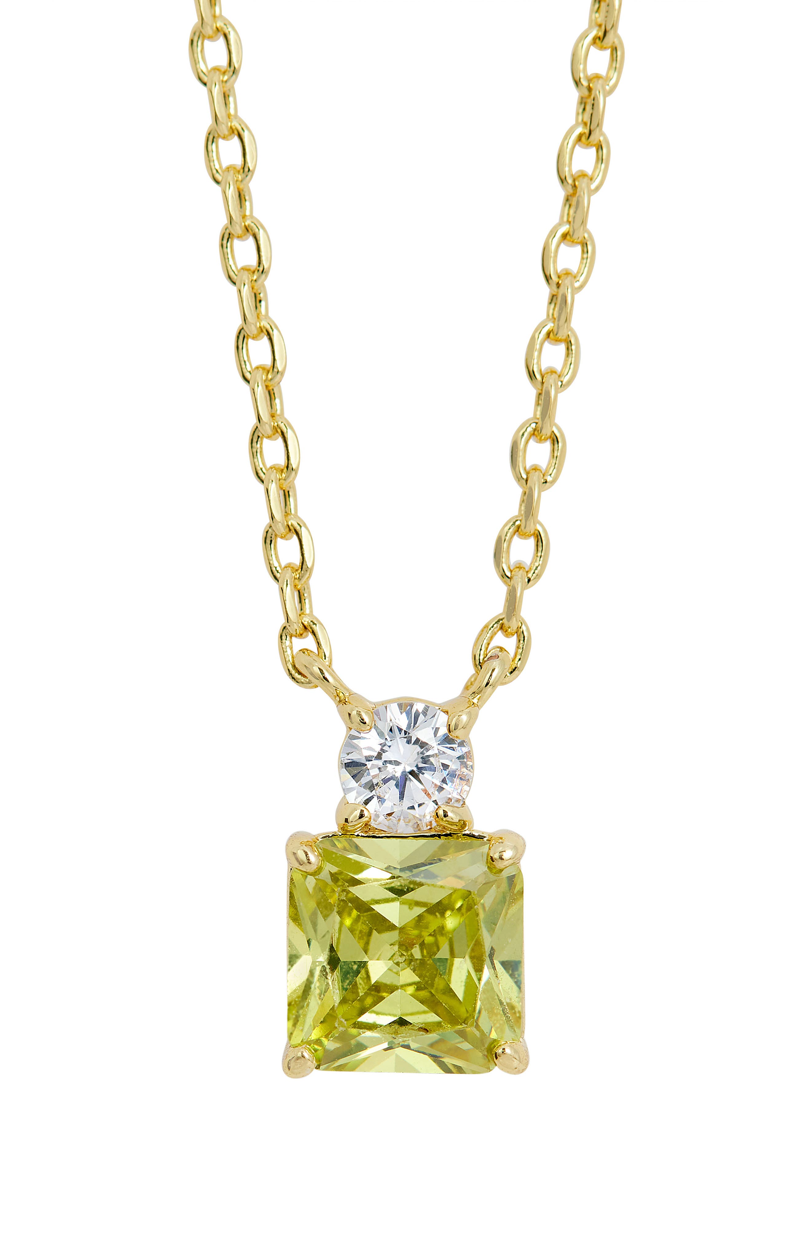 SAVVY CIE JEWELS Cubic Zirconia Birthstone Pendant Necklace