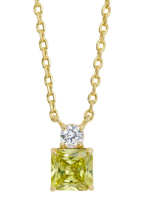 Cubic Zirconia Birthstone Pendant Necklace