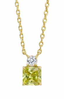 SAVVY CIE JEWELS Cubic Zirconia Birthstone Pendant Necklace