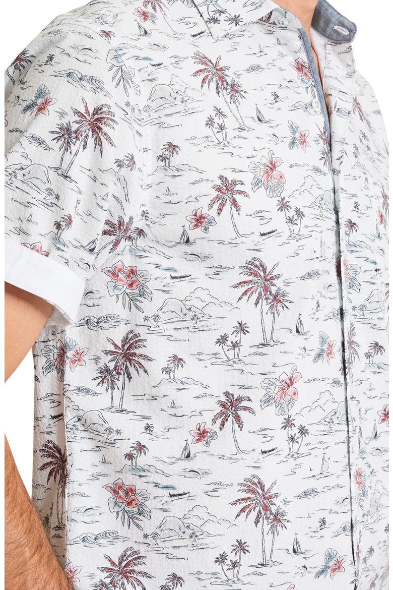 Nova Wave Sweetwater Scenic Short Sleeve Button Up Shirt, Alternate, color, RHUMBA