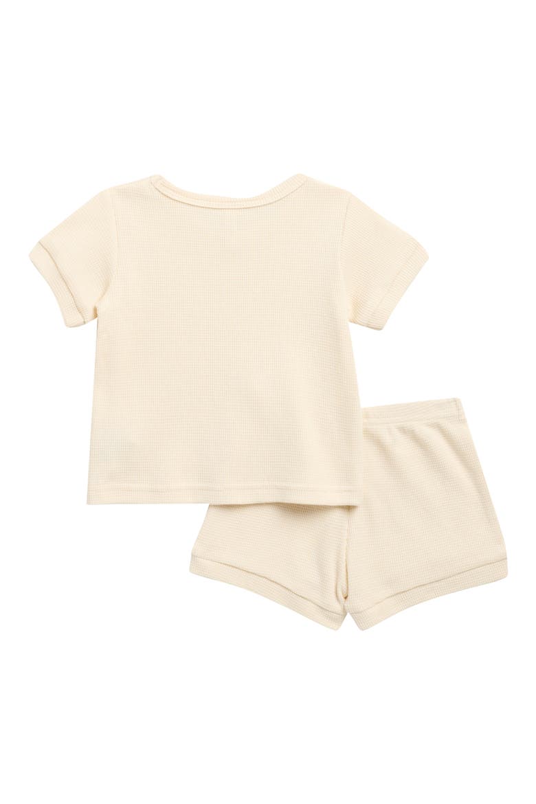 Kids' Organic Cotton Waffle Knit T-Shirt & Shorts Set, Alternate, color, NATURAL