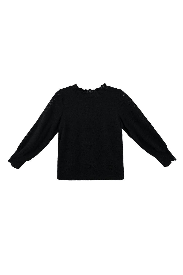 Knit Top with Tulle Skirt, Alternate, color, Black
