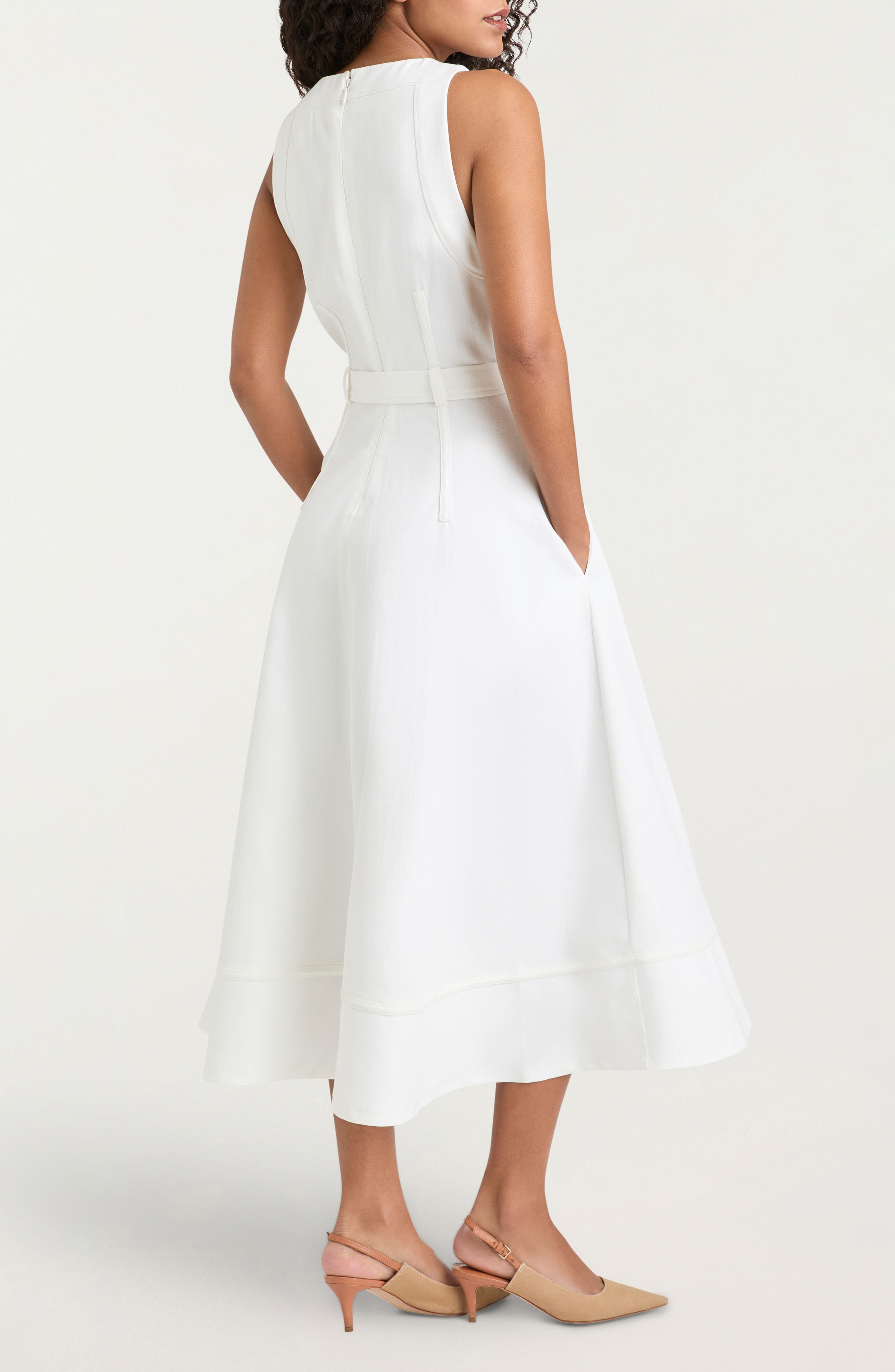 alemais zelda midi dress ALMAIS Zelda Printed Linen-blend Maxi Dress in White
