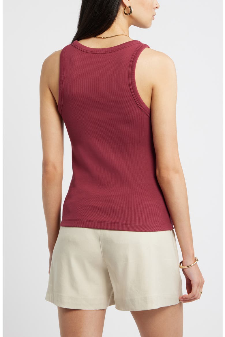 Everyday Cotton Rib Tank, Alternate, color, BURGUNDY RHODE