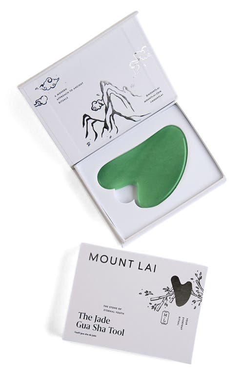 Mount Lai Rose Quartz Gua Sha In Green